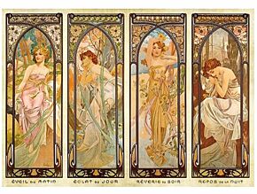 Alphonse Mucha - Heures du jour - Dtoys