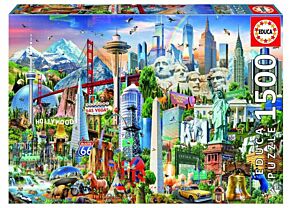 jigsaw puzzle North America Landmarks - 1500 pièces