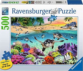 Puzzle Tortues marines 500 grandes pièces